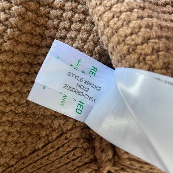 J.Crew 100% Cotton Fisherman Cable Knit Swear in Tan Size Small - Picture 7 of 7